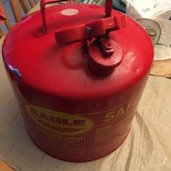 EAGLE Type I Safety Can: For Use With Flammables, 5 gal Capacity, Includes Funnel, Red