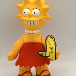 Lisa Simpson 8" Doll The Simpsons 1990 TV  Plush Doll Toy Figure Burger King