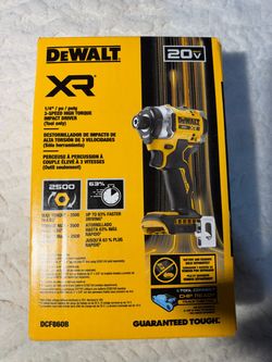 DeWalt XR 20V 1/4" Impact Driver DCF860B