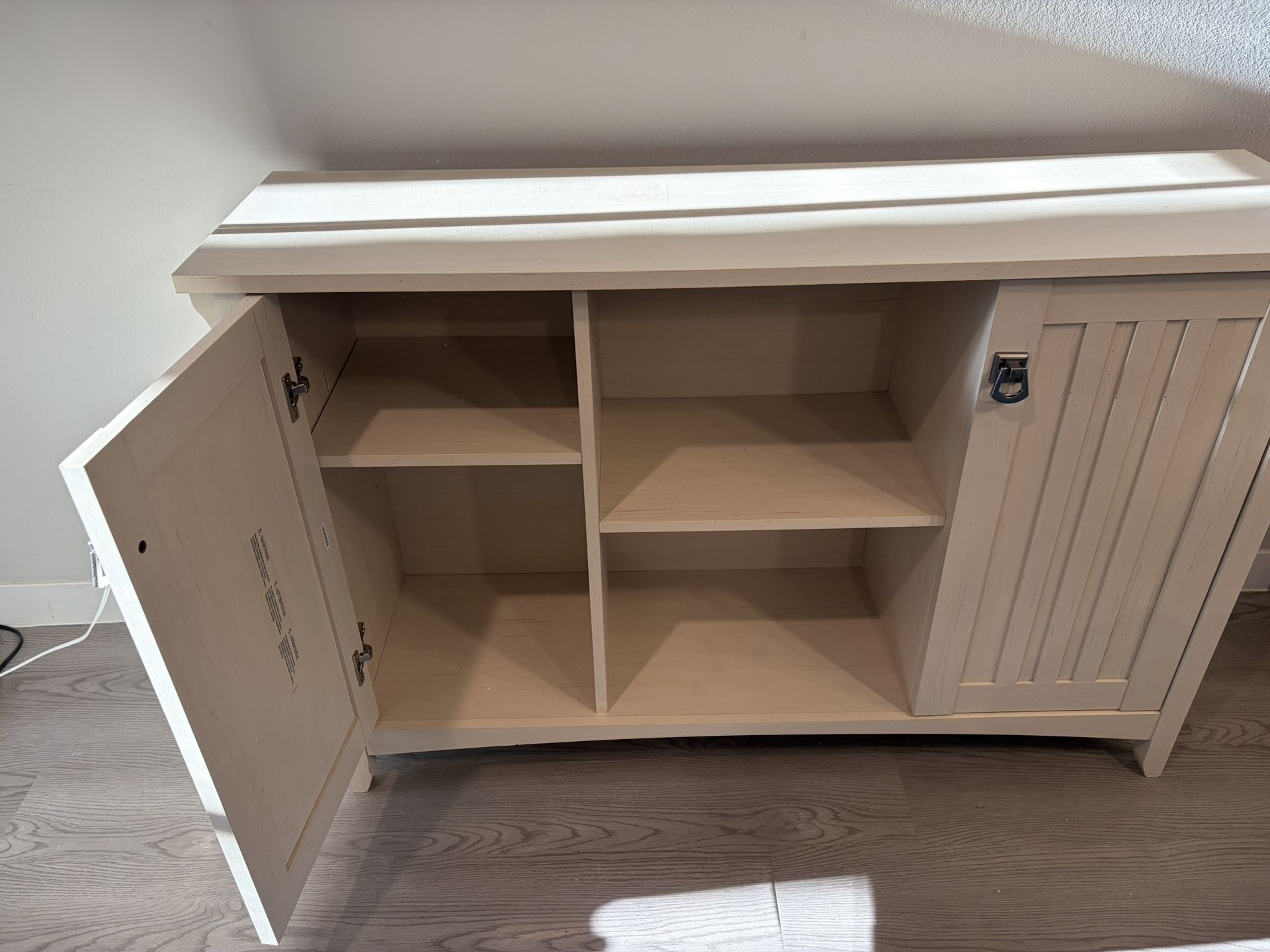 Bush Furniture Salinas Accent Storage Cabinet with Doors, Antique White