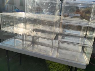 Stackable acrylic storage for shoes and hats