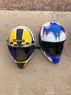 Two helmets
