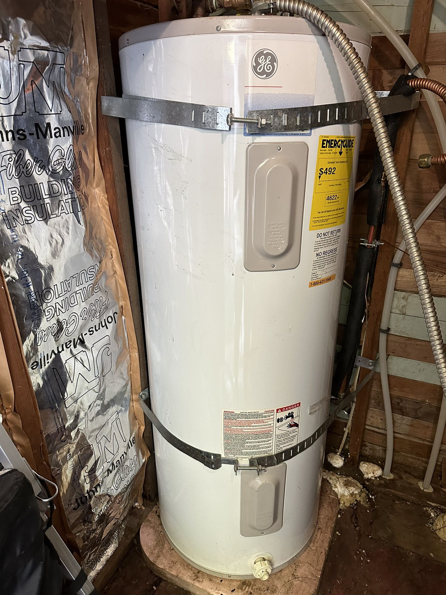 GE 50 Gal Electric Water Heater In Good Condition 