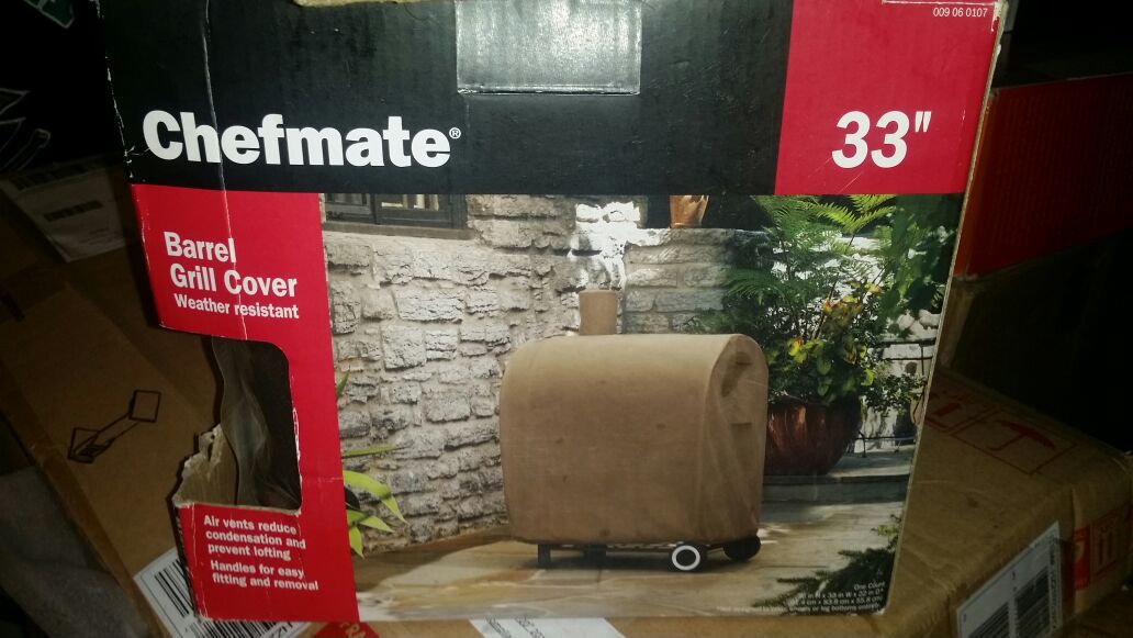 CHEF MATE barrel Grill Cover weather resistant 33"