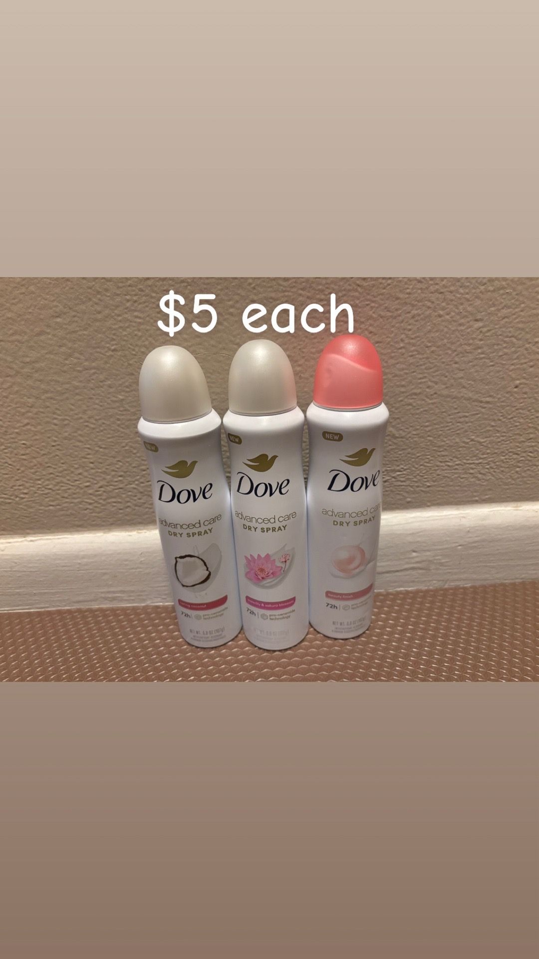 Dove spray deodorant