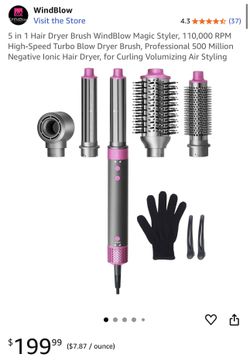 5 In 1 Hair Dryer Brush Windblow Magic Styler 