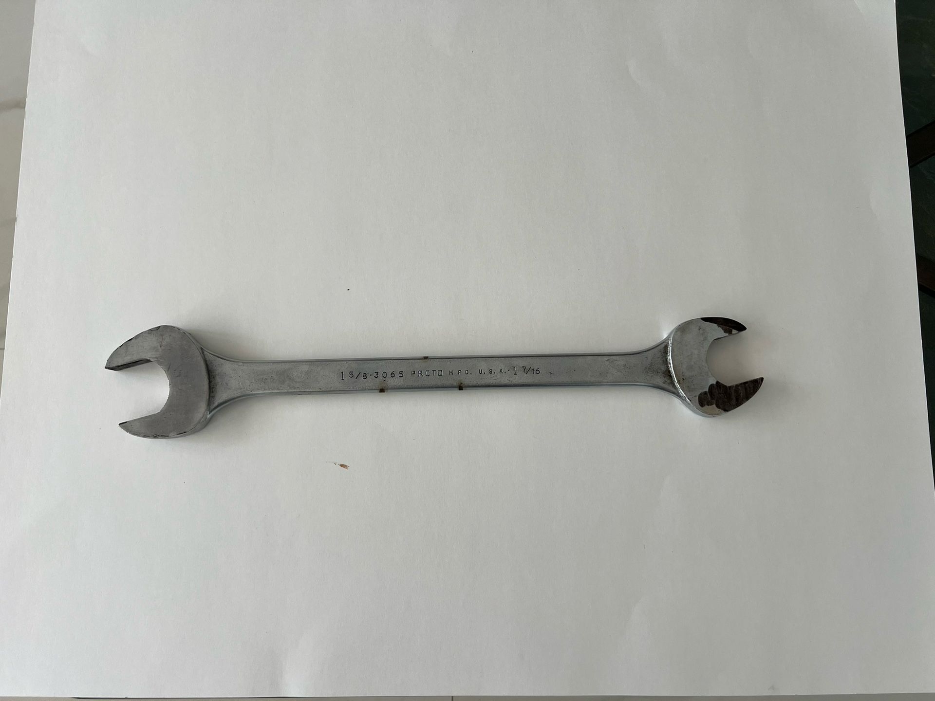 PROTO 3065 1-5/8" & 1-7/16" Double Open End Wrench