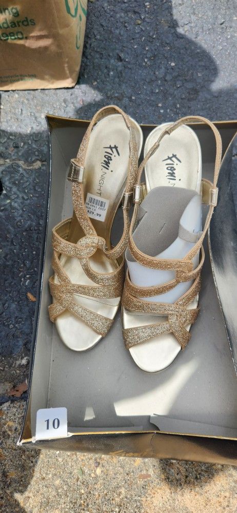 Gold Sparkly Heels
