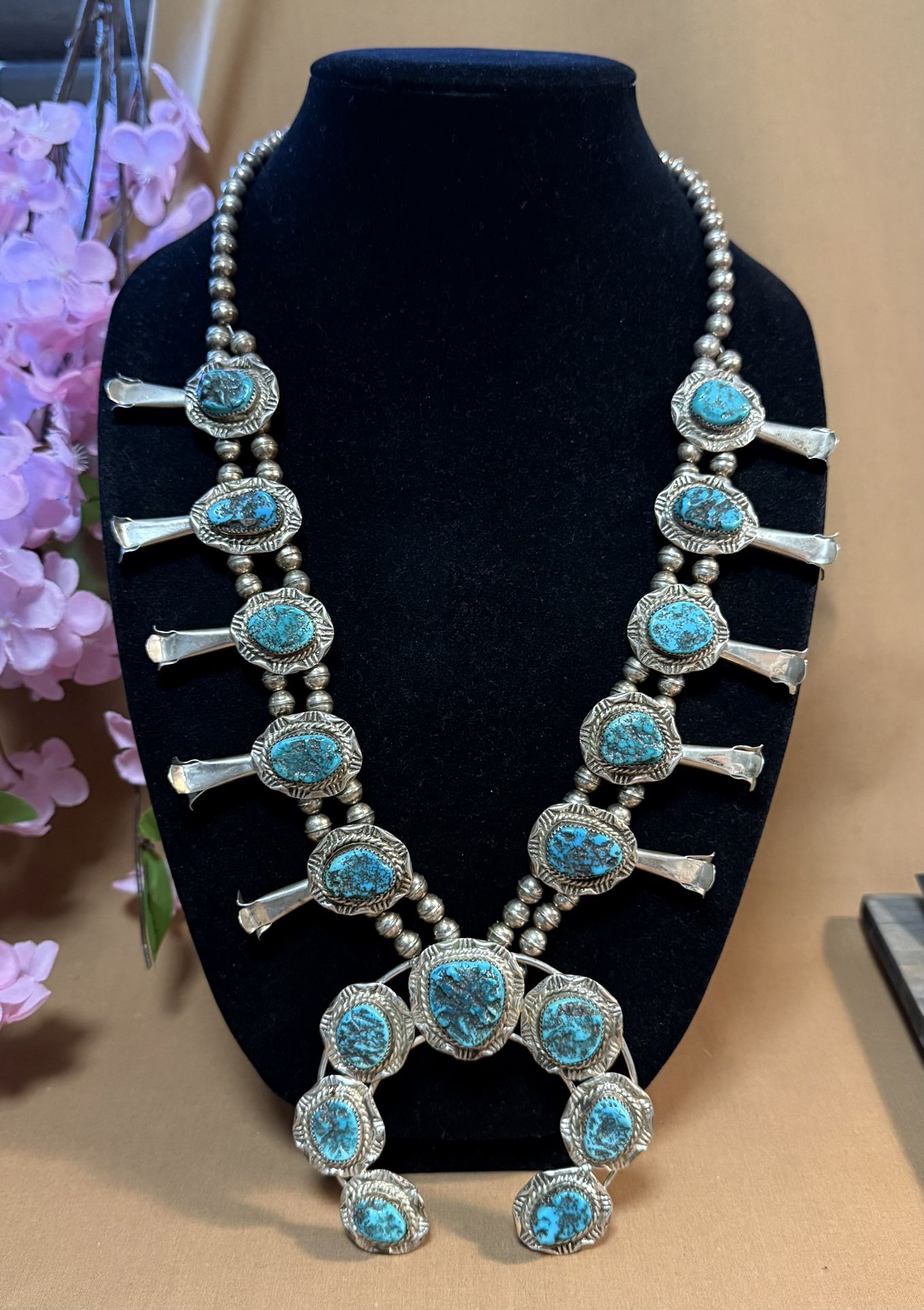 Amazing Vintage Native American Squash Necklace 🌺