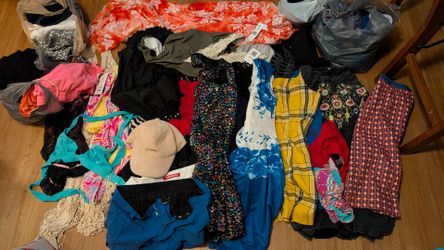 Clothing lot including Betsey Johnson, Ann Taylor, Hurley, Steve Madden, Victoria secret and more