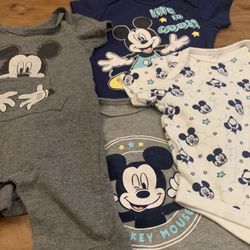 Group of 4 Disney Baby Clothing Items 