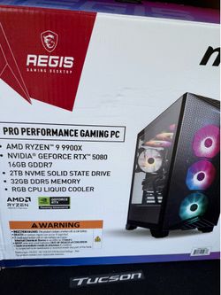 RTX 5080 — Gaming PC / MSI Aegis ZS (Open Box) / Ryzen 9 9900X / 32GB RAM / 2TB SSD / Liquid Cooling