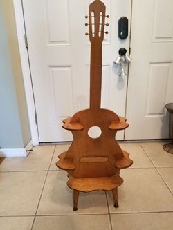 Vintage custom made guitar shelf table