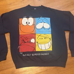 Vintage Mood Swings Navy Blue Sweatshirt Size Large (1996)