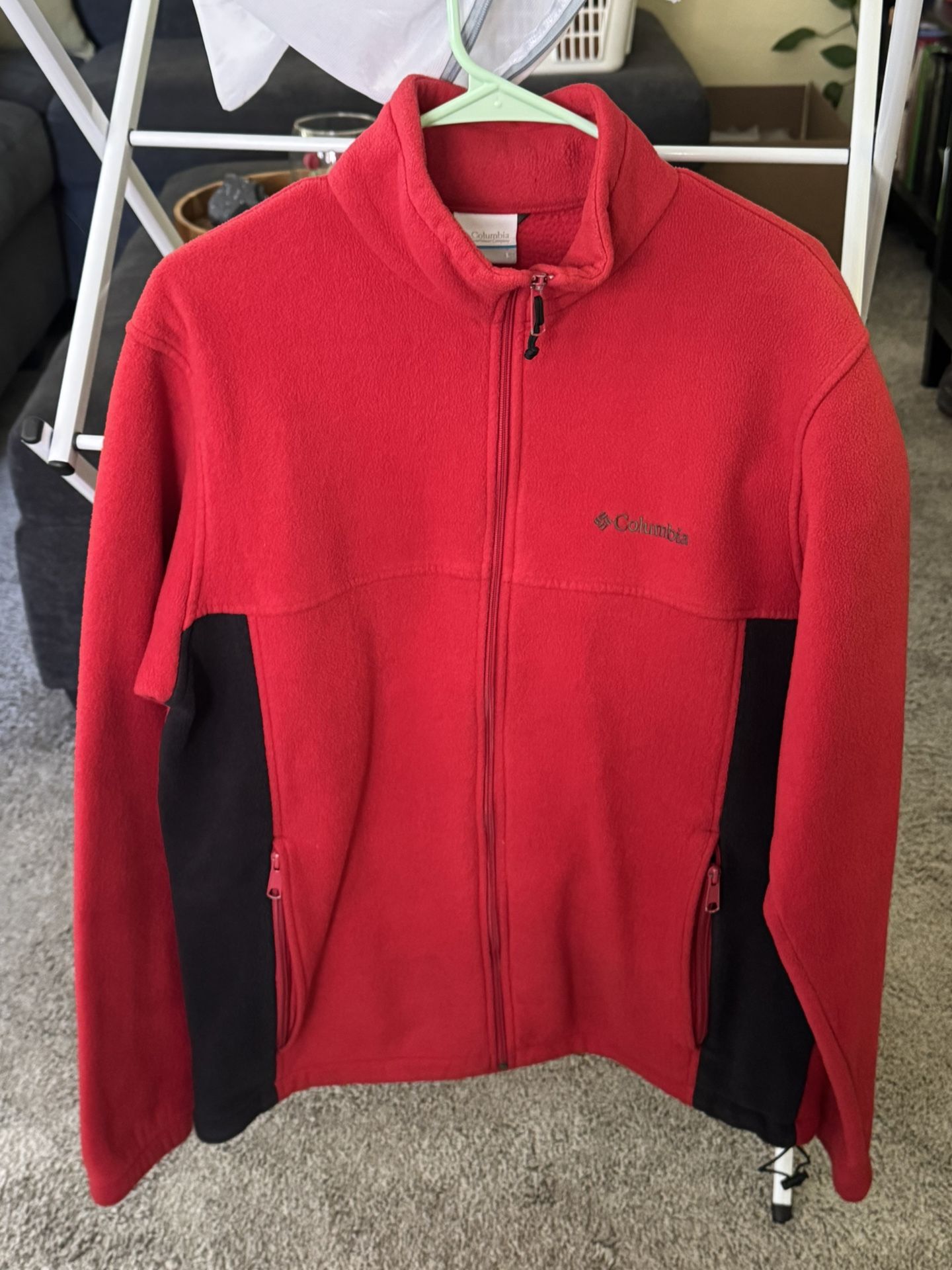 Columbia Red Zip Jacket Size Large Used