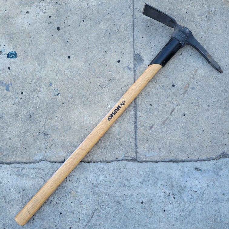 Husky 4.25 in. Pickaxe | 2.5lb Pick Mattock With Wood Handle