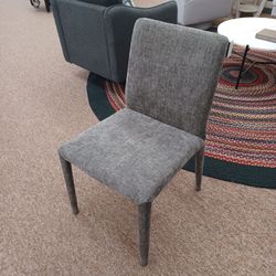 Full Upholstered Pewter Dining Chair