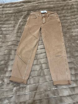 Hollister Women’s Light Brown Jeans Curvy High-Rise Moon Jeans 