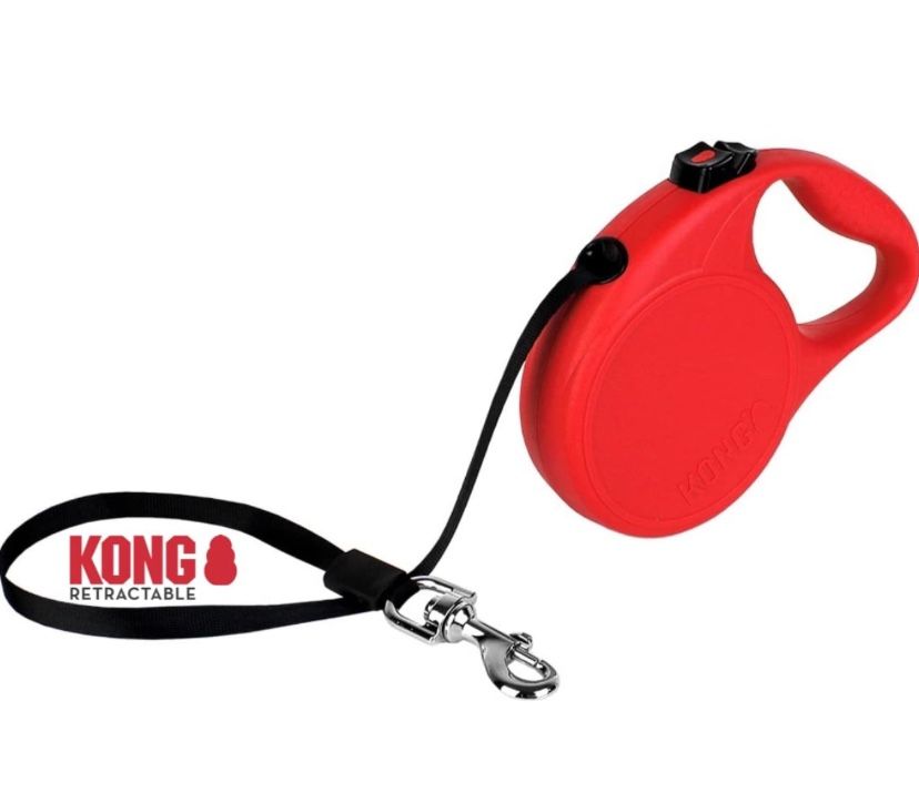 KONG Red Trail Retractable Dog Leash for Dogs Up To 65 lbs., 16 ft.