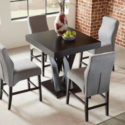 Brand New In Box Closeout!5pcs  Dining Set, Table, Kitchen Table Set, Casual Dining Set, Dining Room Table And Chairs, Counter Height Dining Set