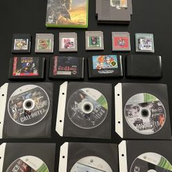 Video Game Lot For Xbox 360, NES, GameBoy, Sega Genesis