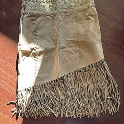 Brand wet seal size 11 suede skirt leather lining