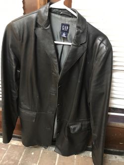 Black leather jacket