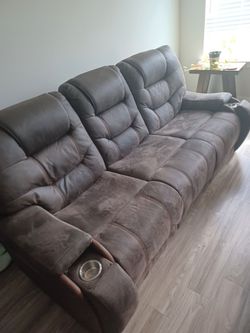 Reclining couch and chair