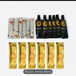 THERAVITA Natural Honey Deal 6 Yellow + 6 Black + 6 white Party Accessories – Infused with Natural Jelly, Honey Bee Pollen & 100% Mixed Natural Herbs
