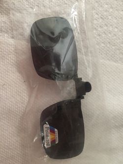 cilpped on sunglasses