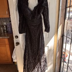 Black sparkle long dress