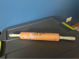 Decorative wooden rolling pin