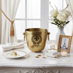 Double-Thick "Paris" Stainless Steel Barrel Beer Wine Champagne Ice Bucket 7"