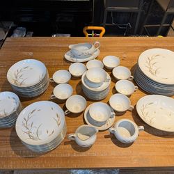 Violet China Set (Golden Wheat pattern)