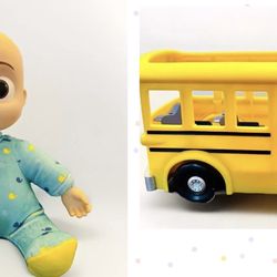 Cocomelon Toys - Musical Bus, JJ Bedtime Plush Doll