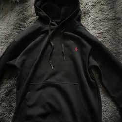 Polo Hoodie Black