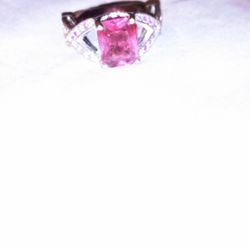 Pink Topaz Infinity Ring