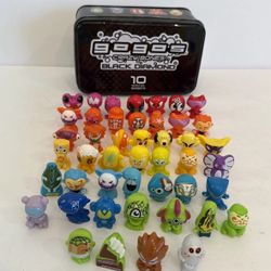 Lot Of 46 GOGO's Crazy Bones Figures Black Diamond Toys and Tin Assorted Play