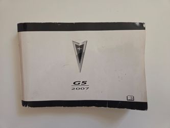 2007 Pontiac G5 owners manual