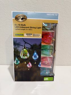 Hampton Bay 8ft 10-Bulb LED Iridescent String Lights