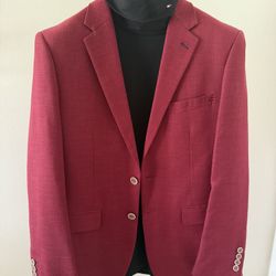 Maroon Blazer With Tommy Hilfiger Black Turtle Neck