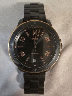MVMT Men’s Watch – Black & Rose Gold – 100M Water Resistant