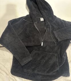 Black soft PINK hooded pullover
