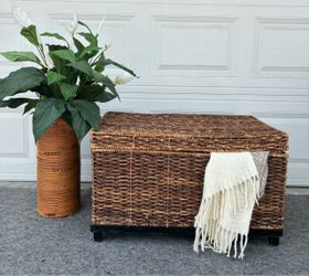 Large wicker chest