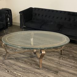 Sofas And Glass Center Table 