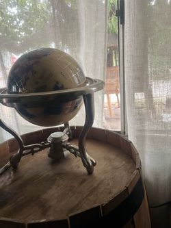 Decorative World Globe on Metal Stand