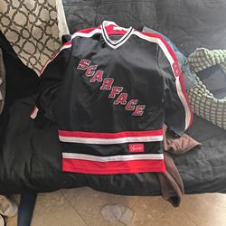 Supreme 2017 Fall/Winter Scarface Hockey Jersey L Black Red Tony Montana 83