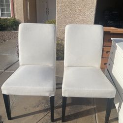 FREE  FREE  Two white cloth chairs