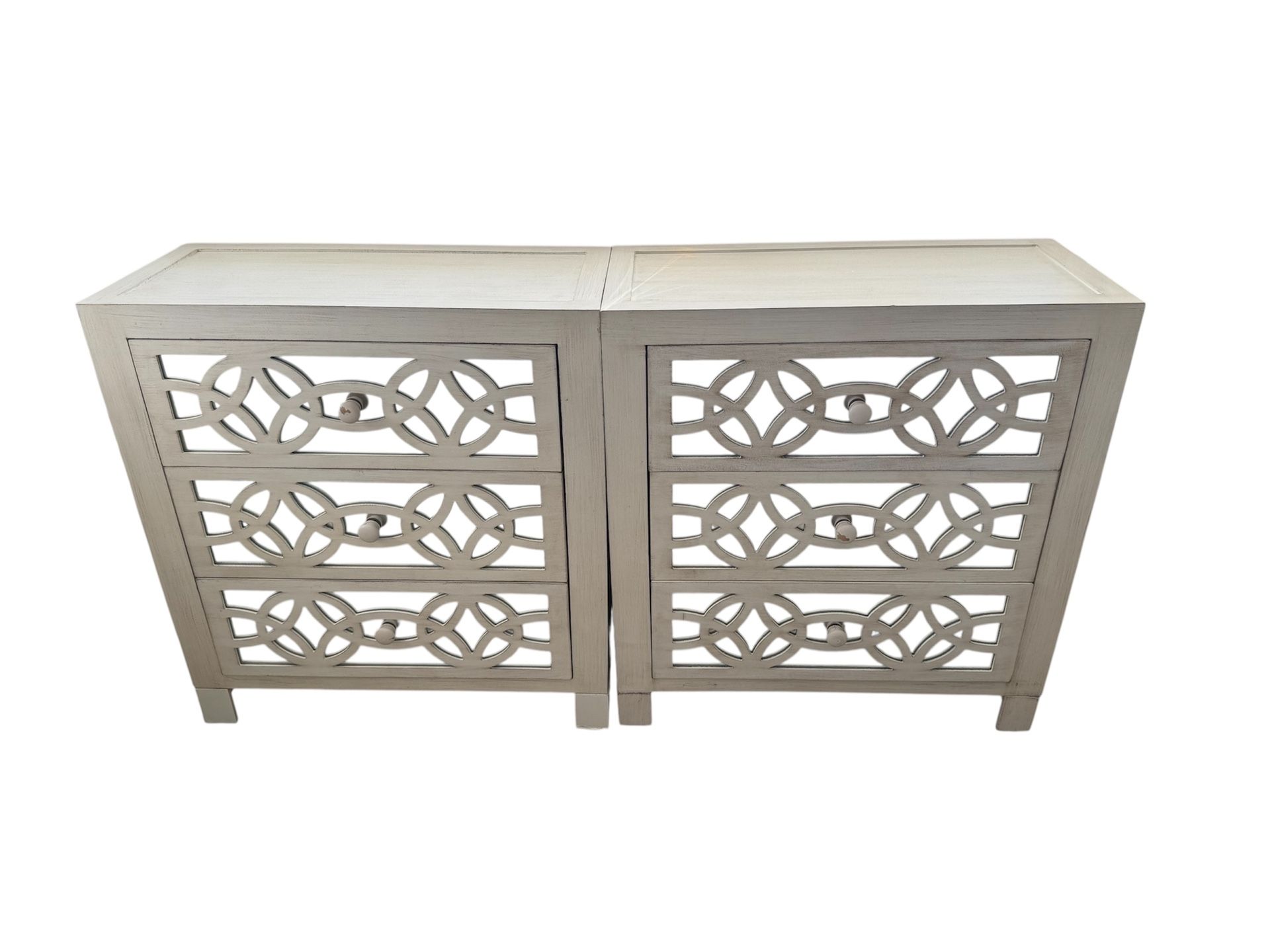 Two Mirrored Nightstands