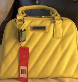 Brandnew Yellow Designer Catherine Malandrino Satchel Purse Only 25$